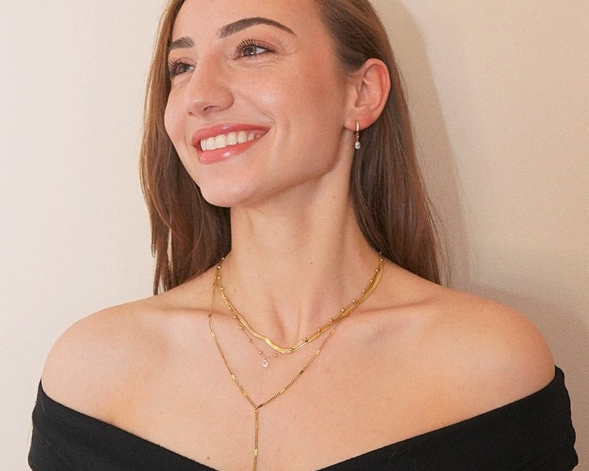 Triple Layer Lariat Necklace