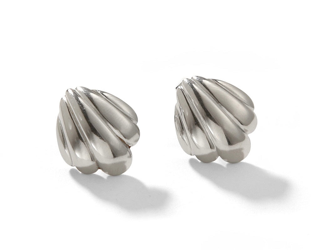 Sculpted Shell Studs
