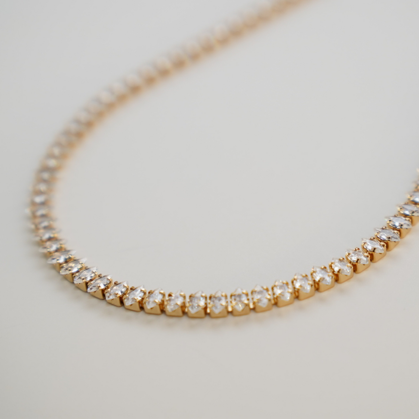 Zirconia Gold Necklace