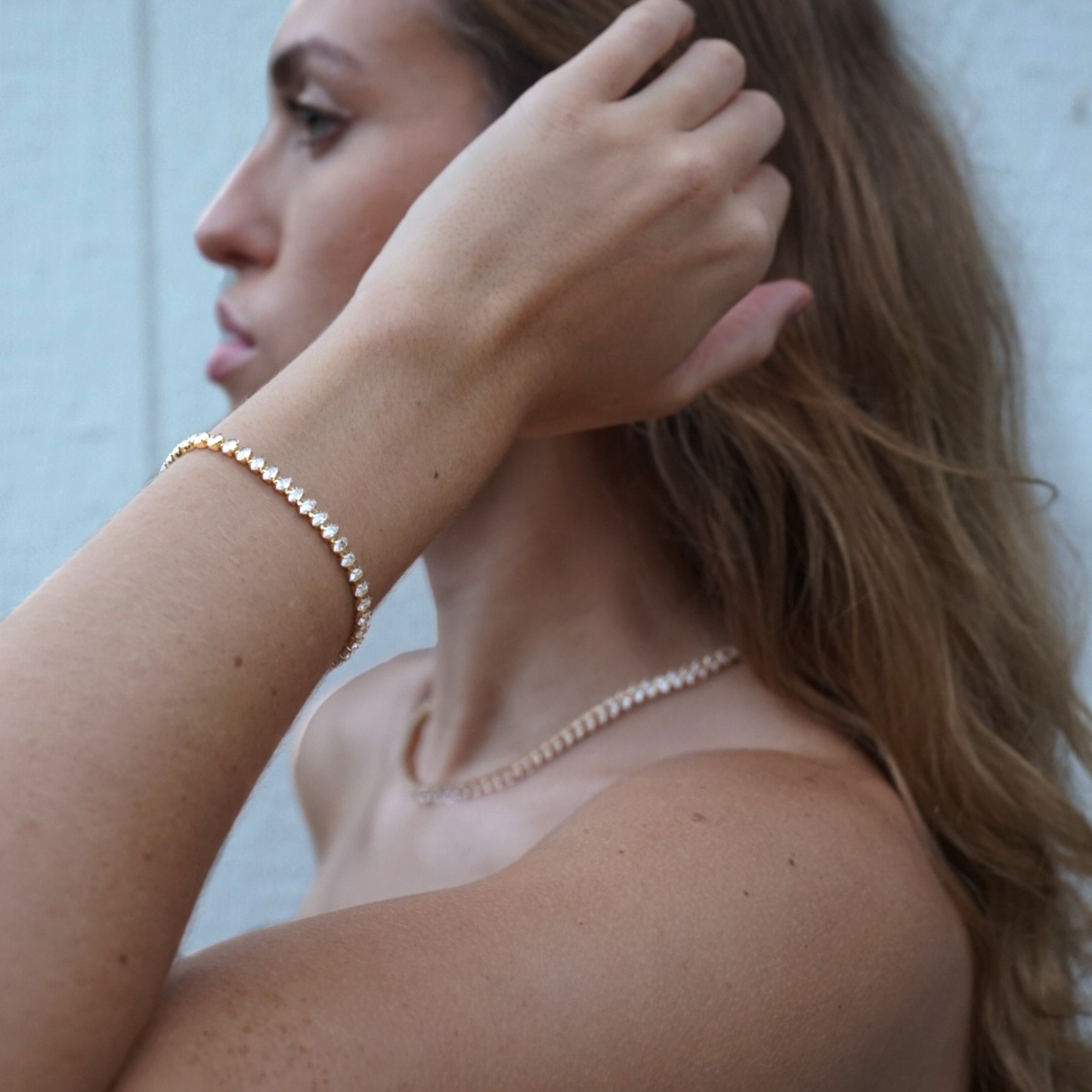 Zirconia Gold Bracelet