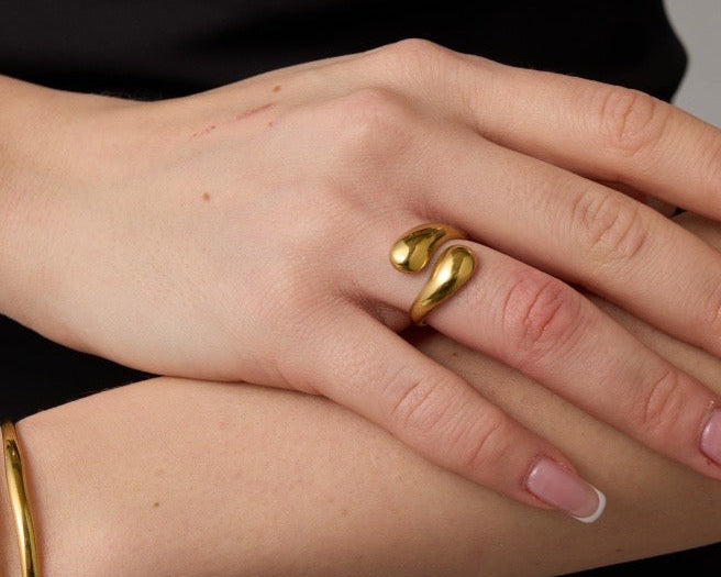 Golden Drop Ring