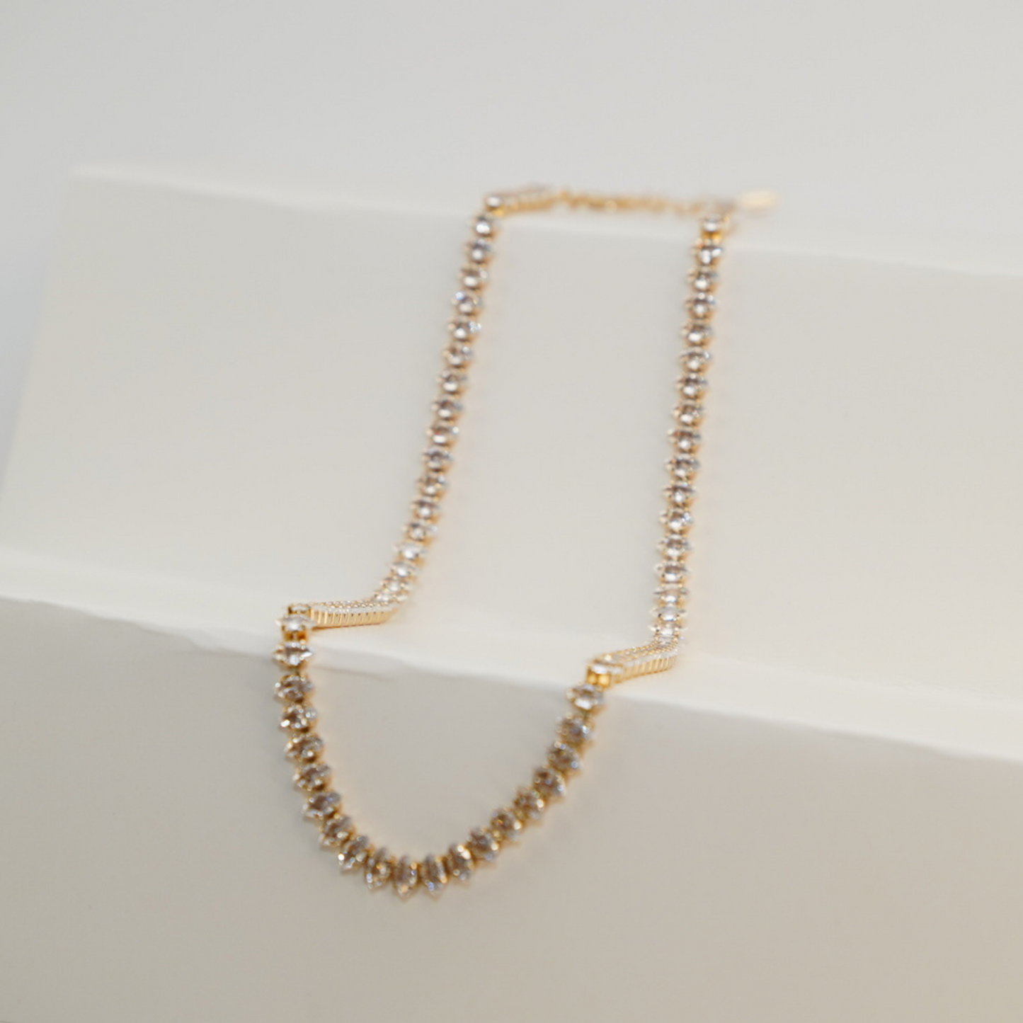 Zirconia Gold Necklace