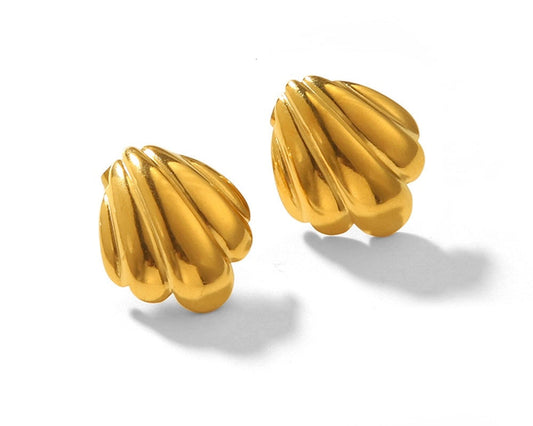 Sculpted Shell Studs