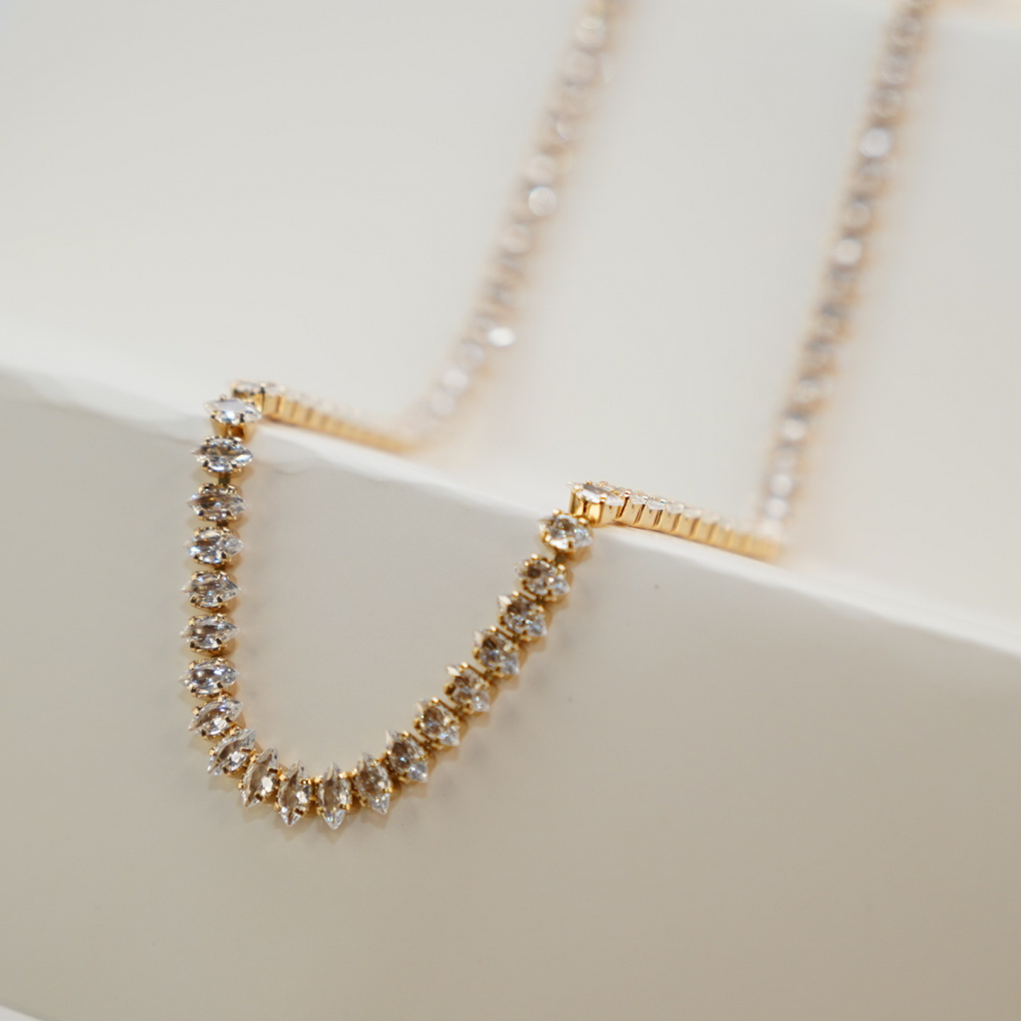 Zirconia Gold Necklace