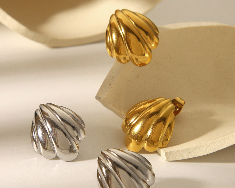 Sculpted Shell Studs