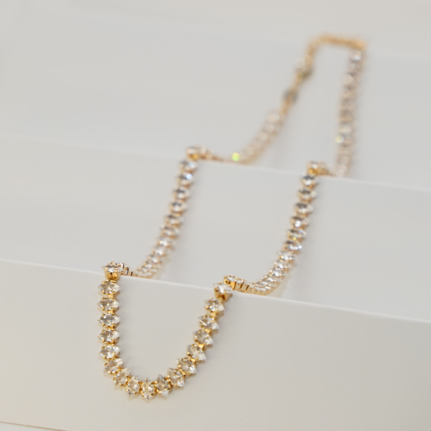 Zirconia Gold Necklace