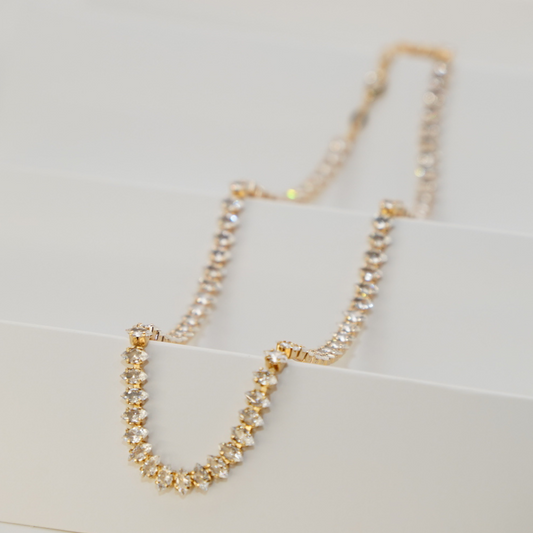 Zirconia Gold Necklace