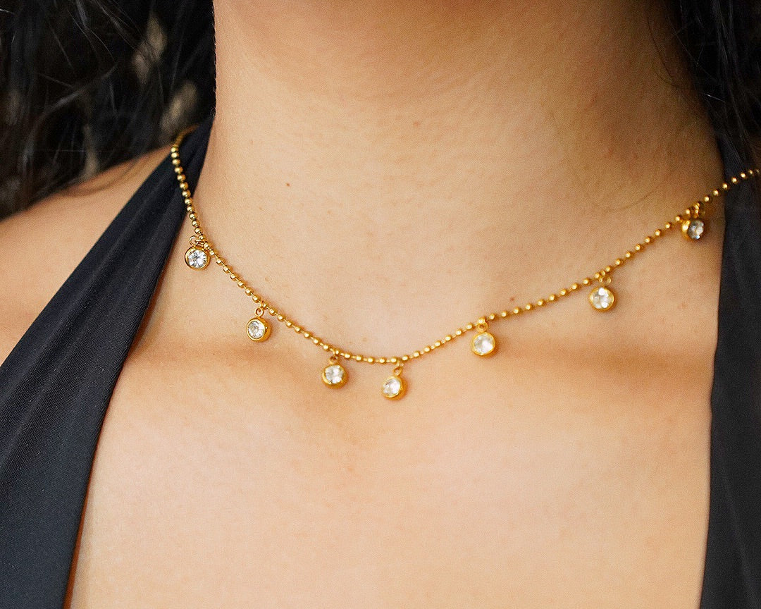 Lumi Beaded Drop Necklace