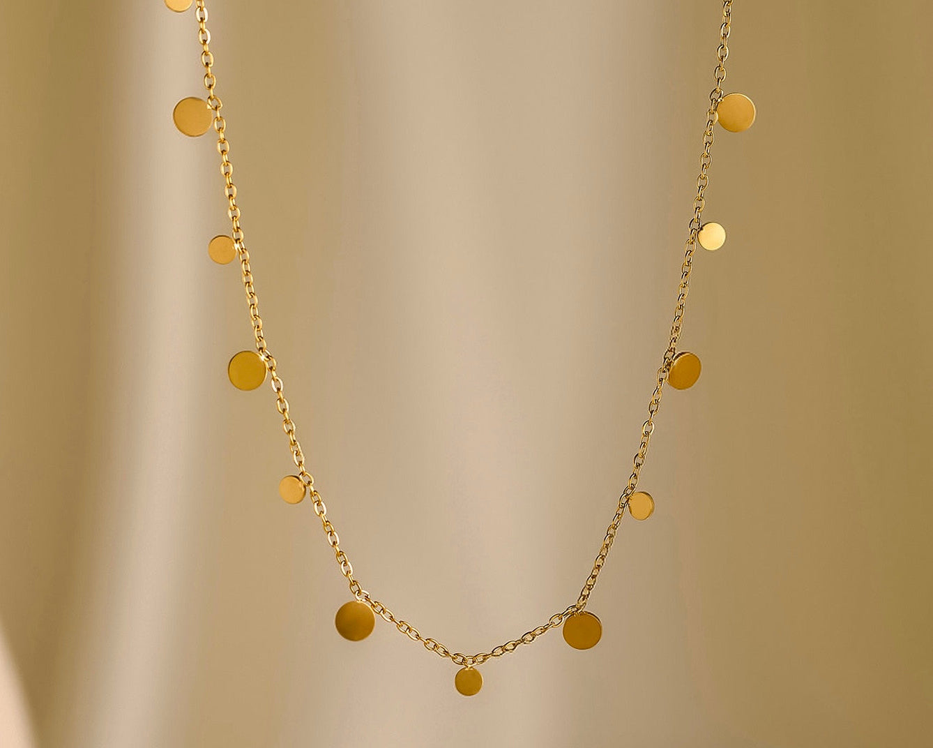 Round Drops Chain Necklace