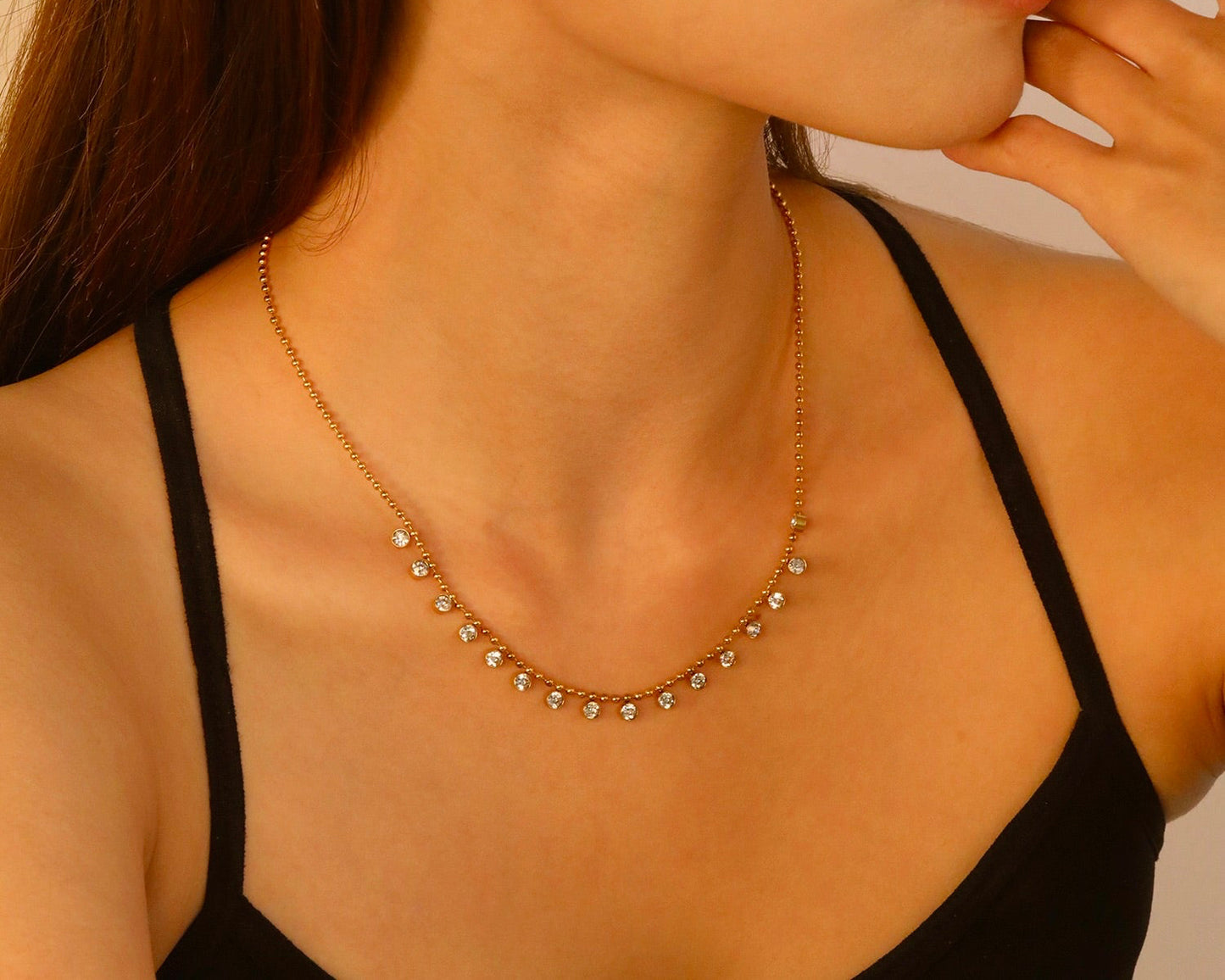 Lumi Beaded Drop Necklace