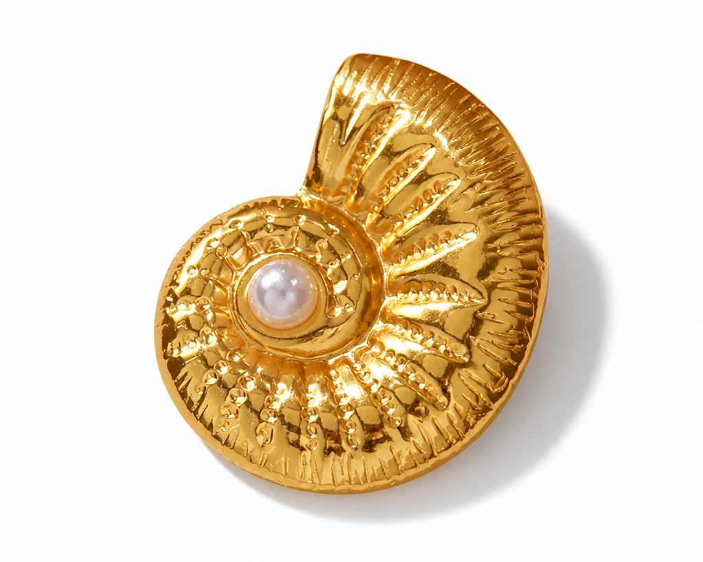Nautilus Pearl Studs